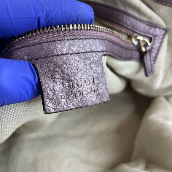 Gucci Purple Leather Soho Shoulder Bag sku#85851 (gently used) - Picture 7 of 12